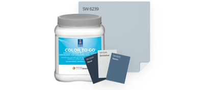 Sherwin-Williams paint color samples.