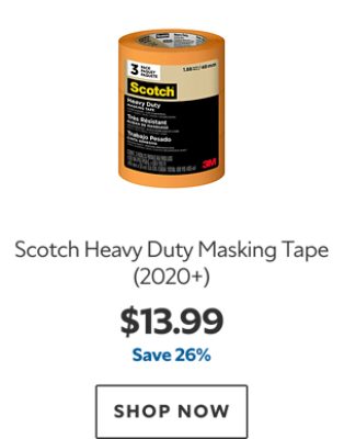 Scotch Heavy Duty Masking Tape (2020+). $13.99. Save 26%. SHOP NOW.