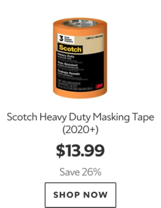 Scotch Heavy Duty Masking Tape (2020+) $13.99. Save 26%. Shop now.