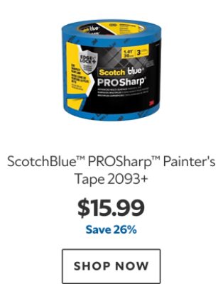 ScotchBlue™ PROSharp™ Painter's Tape 2093+. $15.99, save 26%. Shop now.