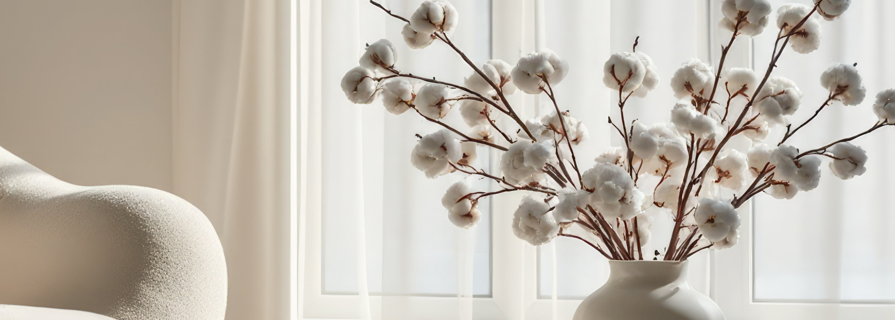 Cozy modern living room with plush armchair and natural light