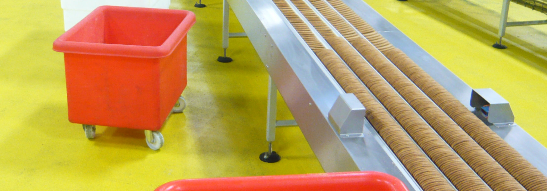 Epoxy floor in a food precessing facility