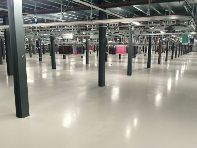 Resin Floor in Industrial Warehouse