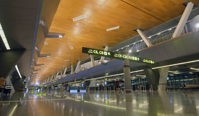 Pavimento in resina nel terminal di un aeroporto