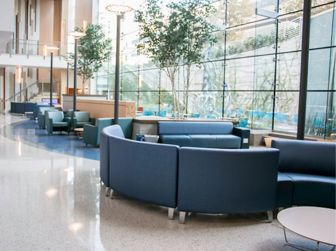resin terrazzo flooring in hospital