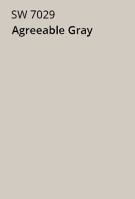 A Sherwin-Williams Color Chip for Agreeable Gray SW 7029