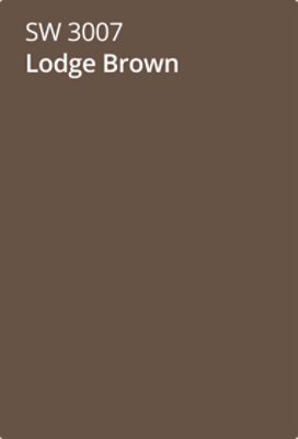 Sherwin Williams color chip lodge brown sw 3007.
