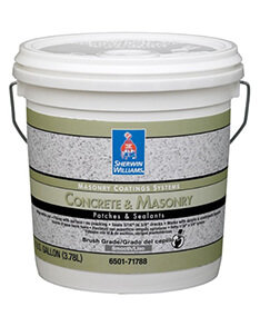 Sherwin Williams concrete masonry patch bucket.