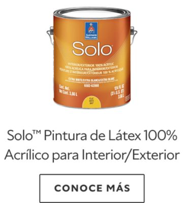 Solo™ Pintura de Látex 100% Acrílico para Interior/Exterior