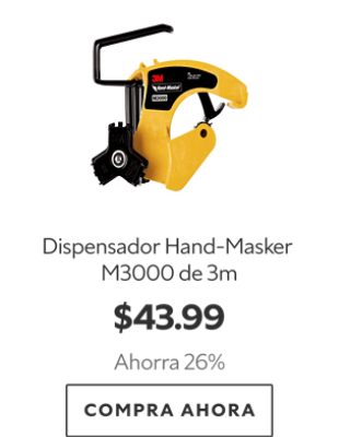 Dispensador Hand-Masker M3000 de 3m. $43.99. Ahorra 26%. Compra ahora.