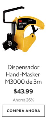 Dispensador Hand-Masker M3000 de 3m. $43.99. Ahorra 26%. Compra ahora.