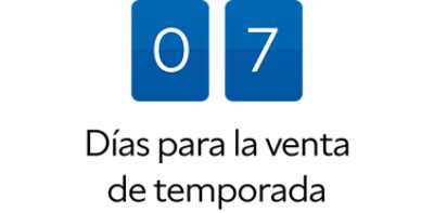 7 días para la venta de temporada.