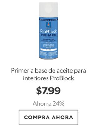 Primer a base de aceite para interiores ProBlock. $7.99. Ahorra 24%. Compra ahora.