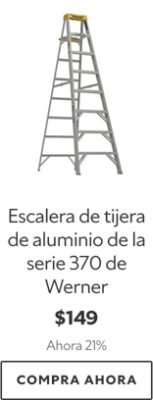 Escalera de tijera de aluminio de la serie 370 de Werner. $149. Ahorra 21%. Compra ahora.