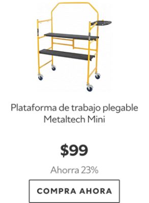 Plataforma de trabajo plegable Metaltech Mini. $99. Ahorra 23%. Compra ahora.