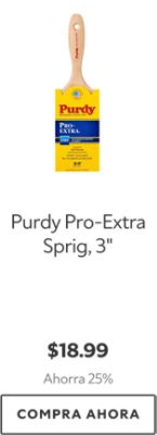 Purdy Pro-Extra Sprig, 3". $18.99. Ahorra 25%. Compra ahora.