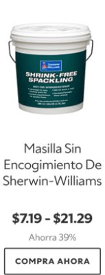 Masilla Sin Encogimiento De Sherwin-Williams. $7.19 - $21.29. Ahorra 39%. Compra ahora.