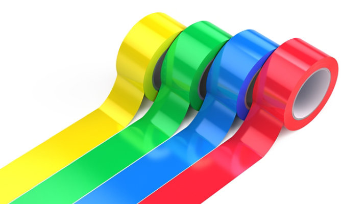 Colorful adhesive tapes