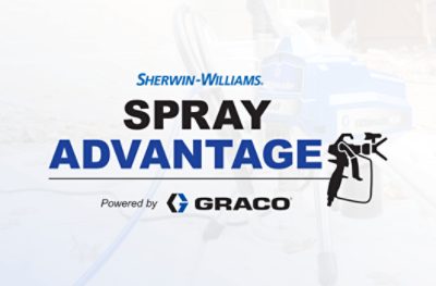 Sherwin-Williams Spray Advantage. Powered by Graco.