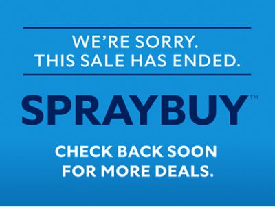 We're Sorry. This sale has ended. Spraybuy. Check back soon for more deals.