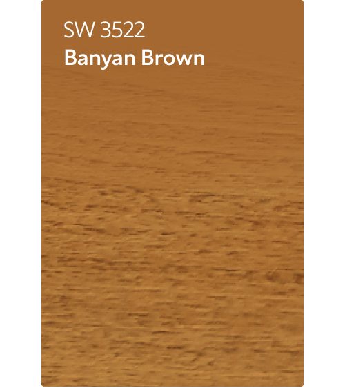 Sherwin-Williams Banyan Brown stain chip