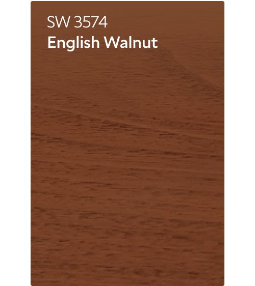 Sherwin-Williams English Walnut stain chip