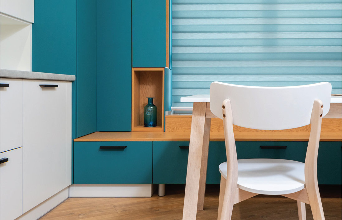 Bedroom furniture with a sleek, matte finish, featuring Super Matt coatings.