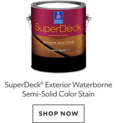 SuperDeck Exterior Waterborne Semi-Solid Color Stain. Shop now.