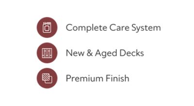 Complete care system, new and aged decks, premium finish.