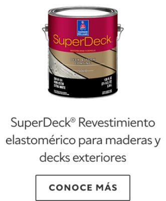 SuperDeck® Revestimiento elastomérico para maderas y decks exteriores.