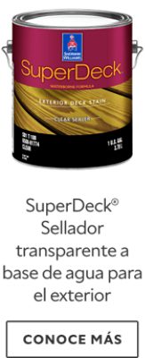 SuperDeck® Sellador transparente a base de agua para el exterior.