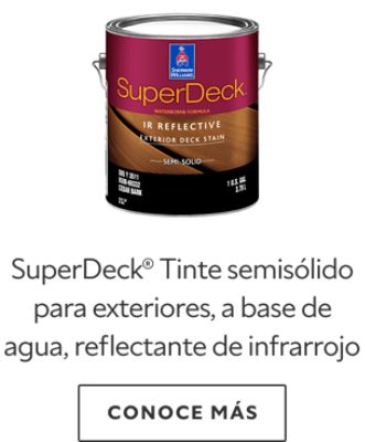 SuperDeck® Tinte semisólido para exteriores, a base de agua, reflectante de infrarrojo.