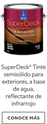 SuperDeck® Tinte semisólido para exteriores, a base de agua, reflectante de infrarrojo.