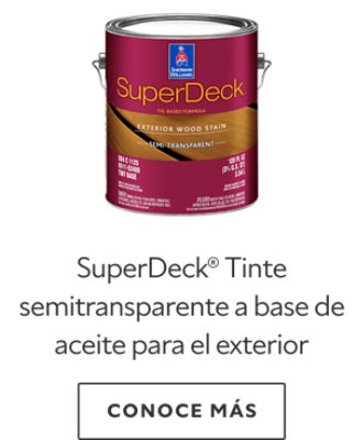 SuperDeck® Tinte semitransparente a base de aceite para el exterior.