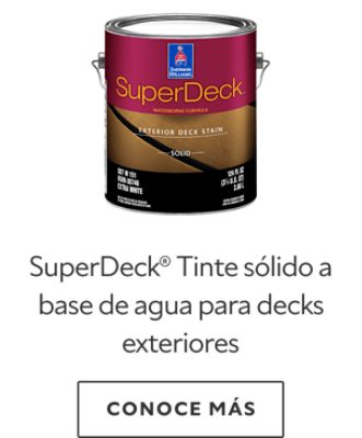 SuperDeck® Tinte sólido a base de agua para decks exteriores.