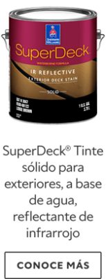 SuperDeck® Tinte sólido para exteriores, a base de agua, reflectante de infrarrojo.