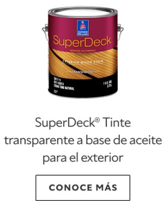 SuperDeck® Tinte transparente a base de aceite para el exterior.