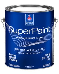 Sherwin-Williams SuperPaint Interior Acrylic Latex paint.