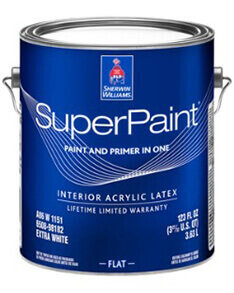 Sherwin Williams superpaint interior acrylic latex.