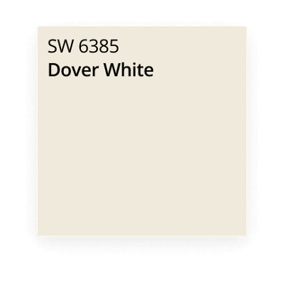 Dover White paint color card