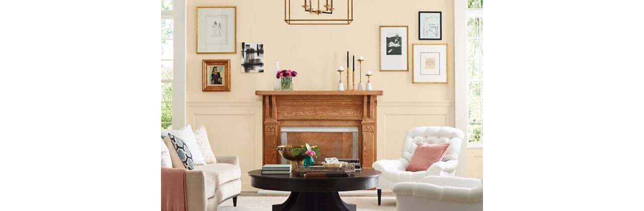 Living room painted Napery.