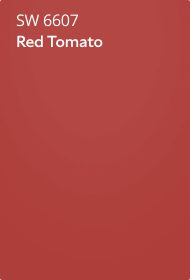 Sherwin Williams red tomato paint color card