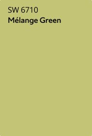 Sherwin Williams melange green paint color card