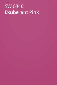 Sherwin Williams Exuberant Pink paint color card