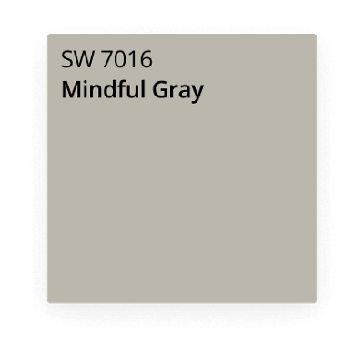 Mindful Gray paint color card