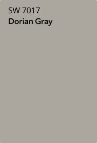 Sherwin Williams dorian gray paint color card