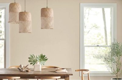 Dining room painted Accessible Beige.