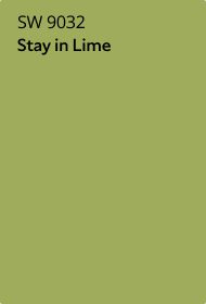 Sherwin Williams Stay in Lime paint color card