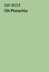 Sherwin Williams oh pistachio paint color card