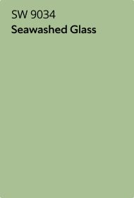 Sherwin Williams 9034 seawashed glass paint color card.
